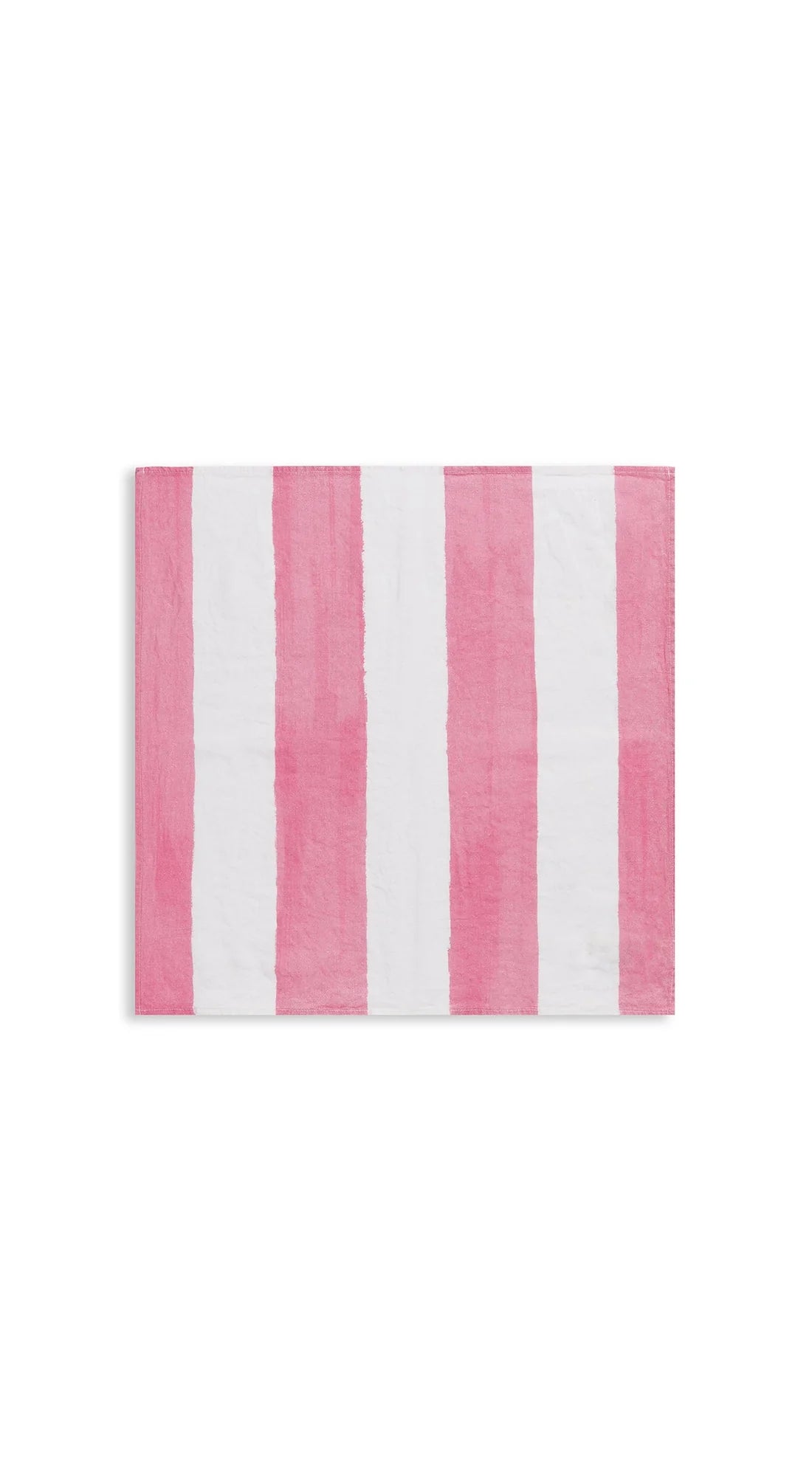 Stripe Linen Napkin - Pink & White