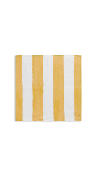 Stripe Linen Napkin - Yellow & White