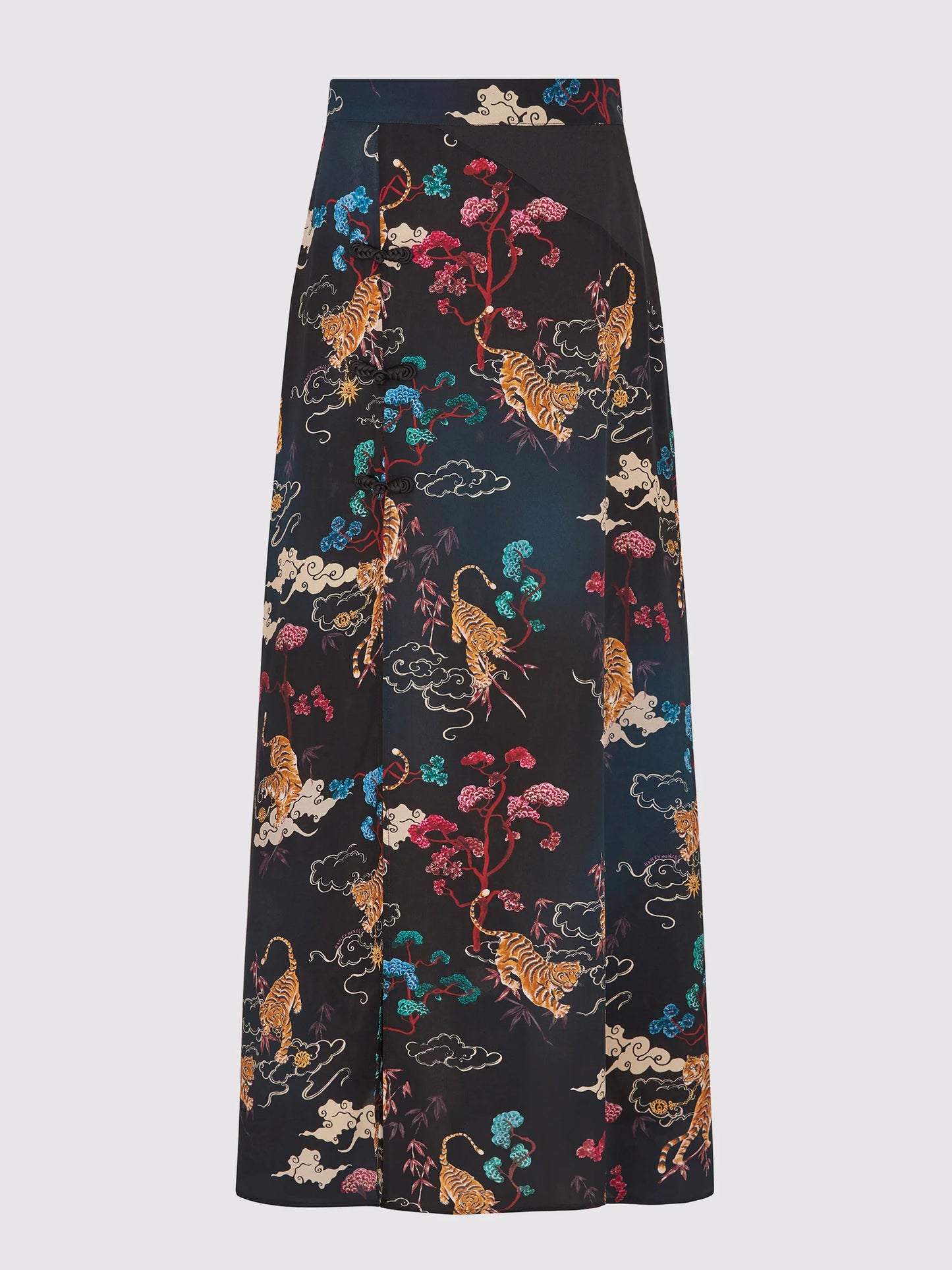 Hayley  Menzies Courageous Tiger Silk Maxi Skirt