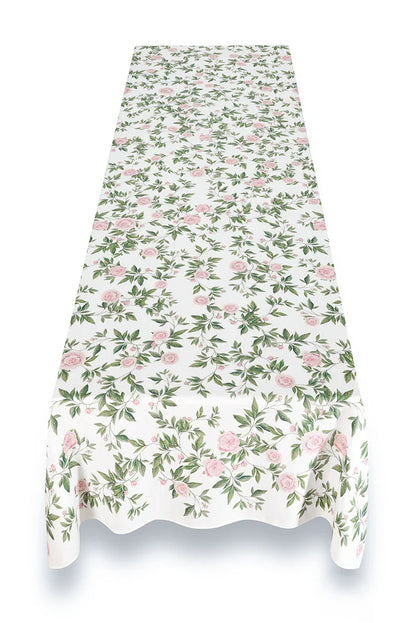 Trailing Peony Linen Tablecloth