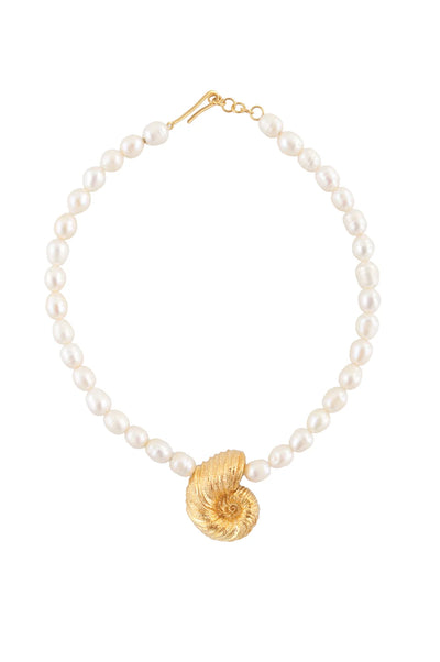 Statement Pearl Seashell Necklace