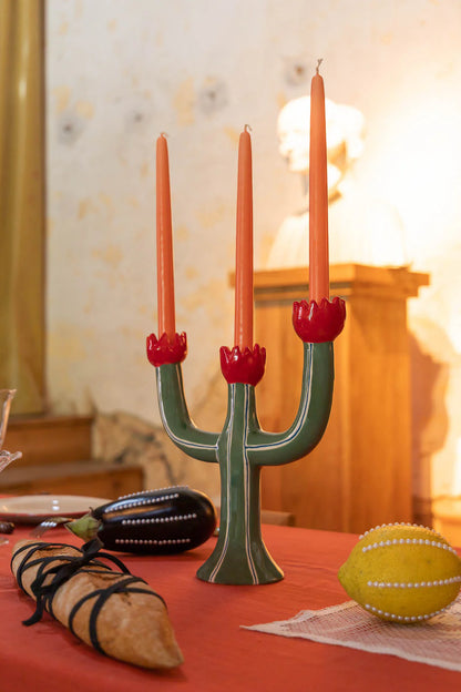 Khaki Tulip Candle Holder