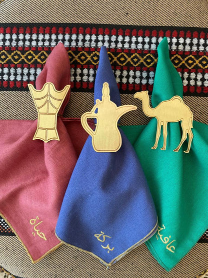 Arhiboo Collection Napkin Ring Holder - Gold