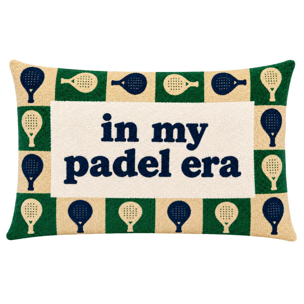 In my Padel Era Needlepoint Cushion