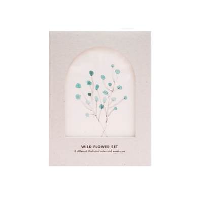 Zenobie Wild FLower Set of 8 Greeting Cards