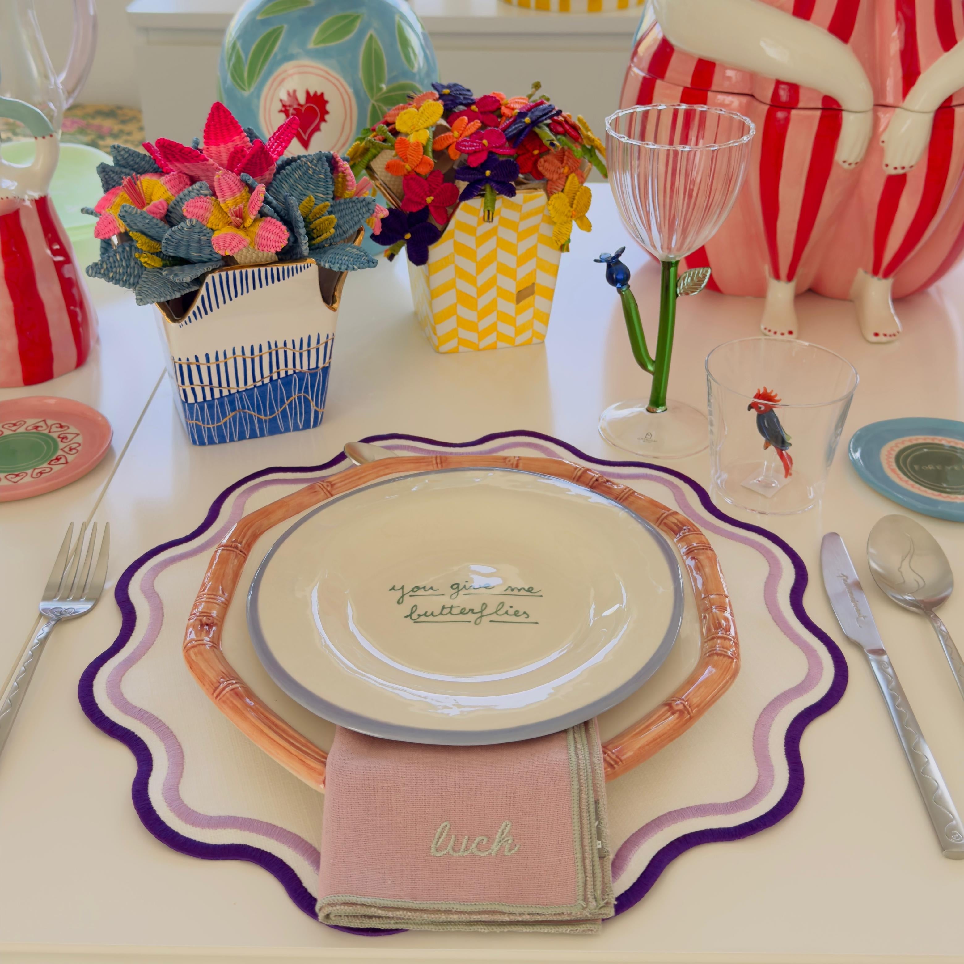 Pop Corn Hand Painted Porcelain Open Box