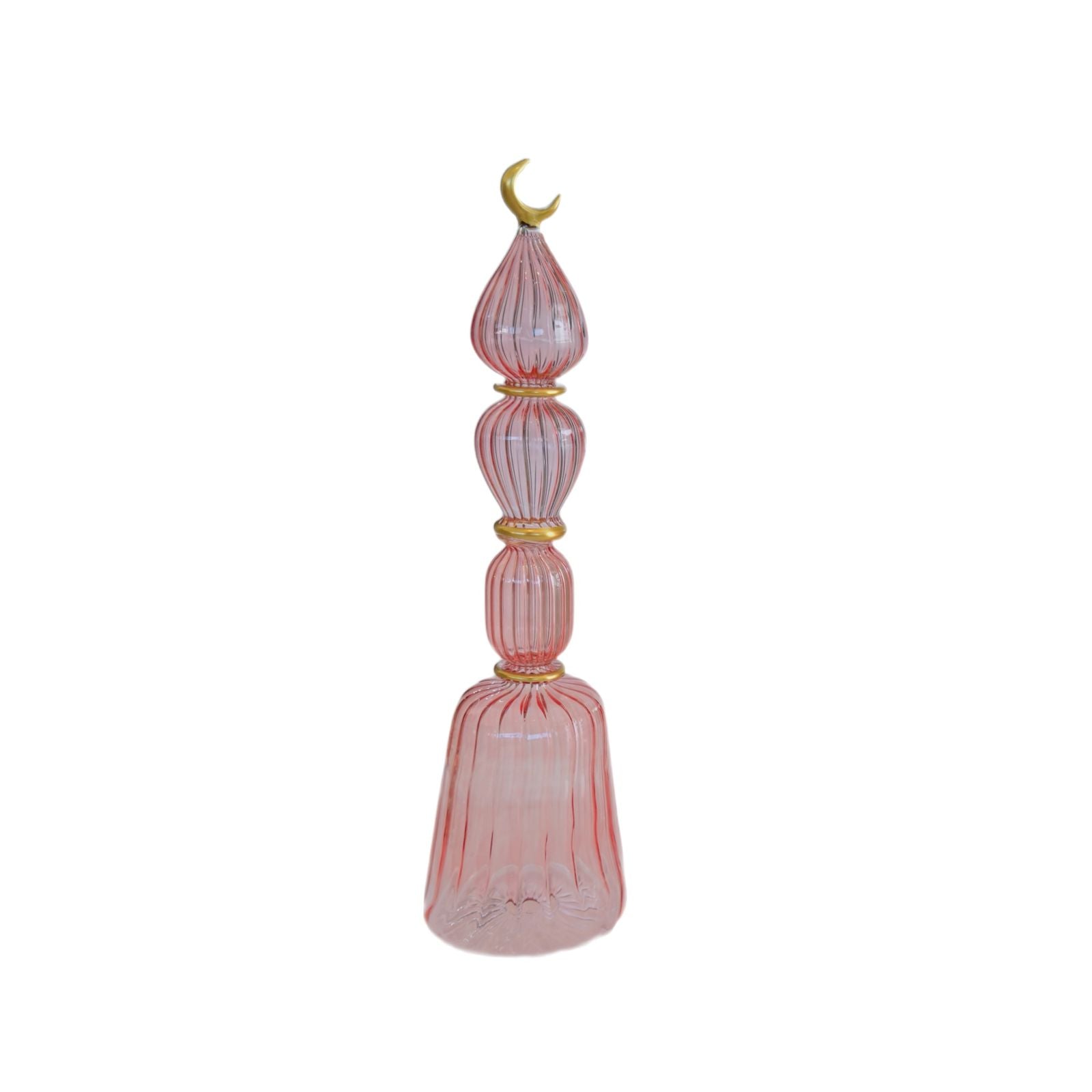 Glass Minaret Pink & Gold