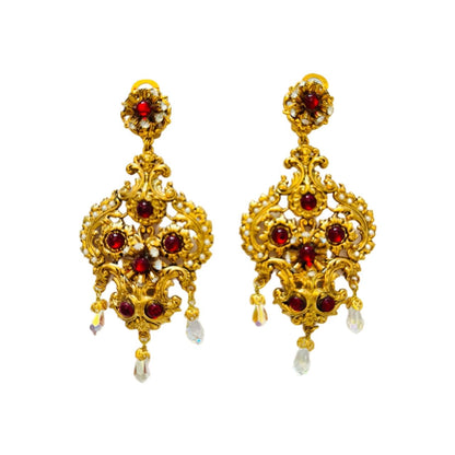 Ornella Marie Antoinette Earrings - Rubis