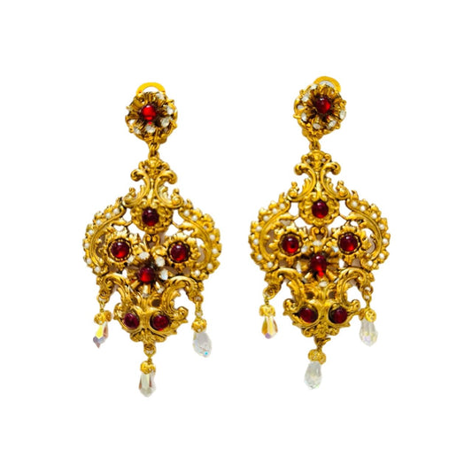 Ornella Marie Antoinette Earrings - Rubis