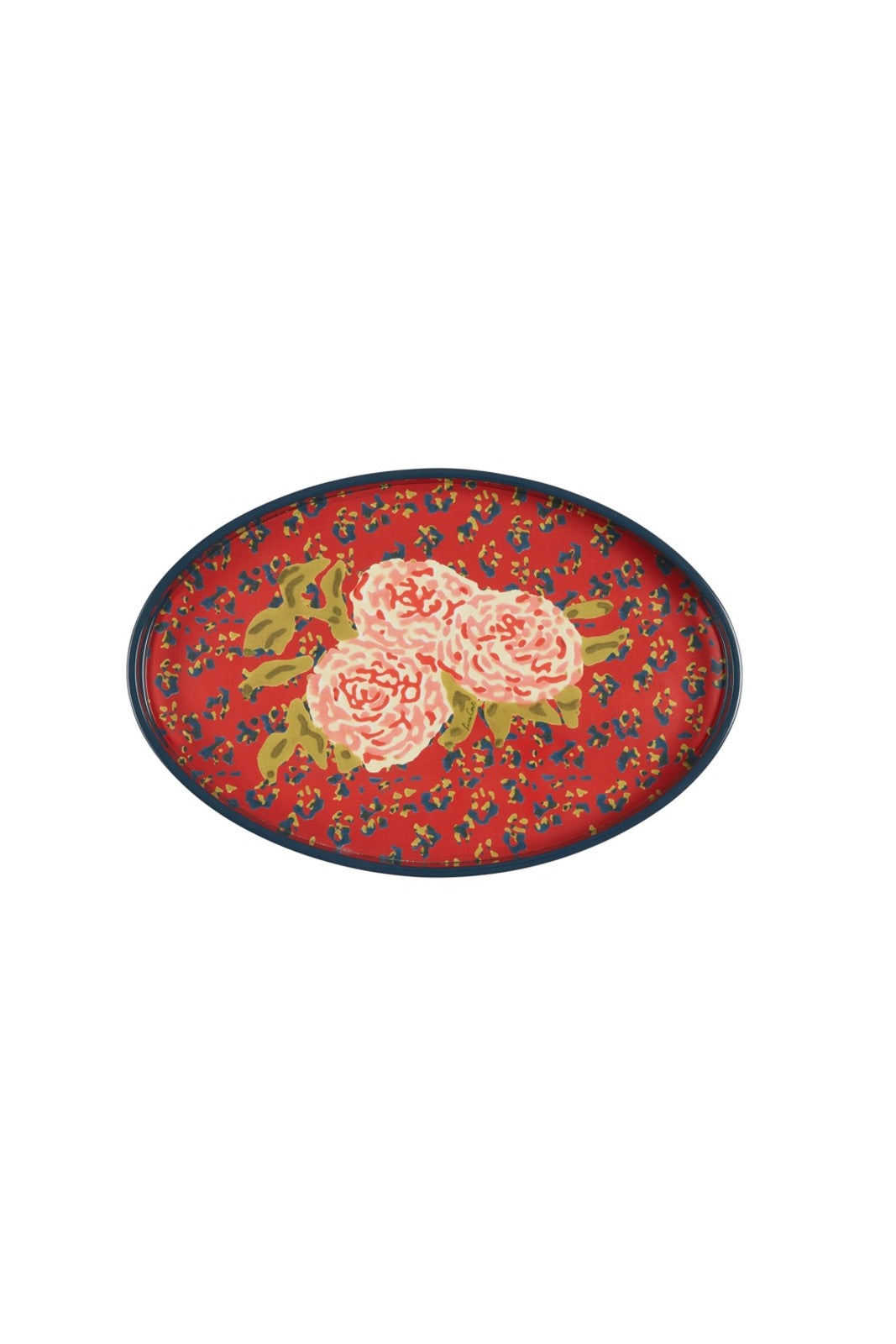 Leopard Flower Red Tray