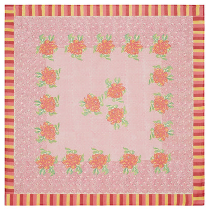Camelia Magenta Pink Cotton Tablecloth - 220x220