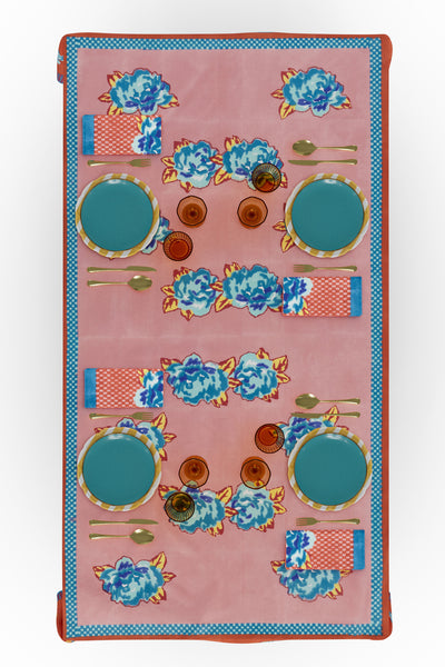 Double Peonia Cotton Tablecloth - 180x350