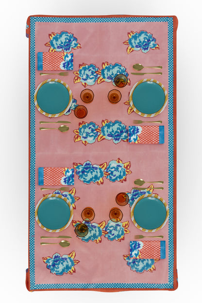 Double Peonia Cotton Tablecloth - 180x350