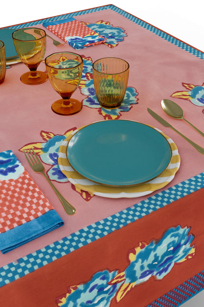 Double Peonia Cotton Tablecloth - 180x350