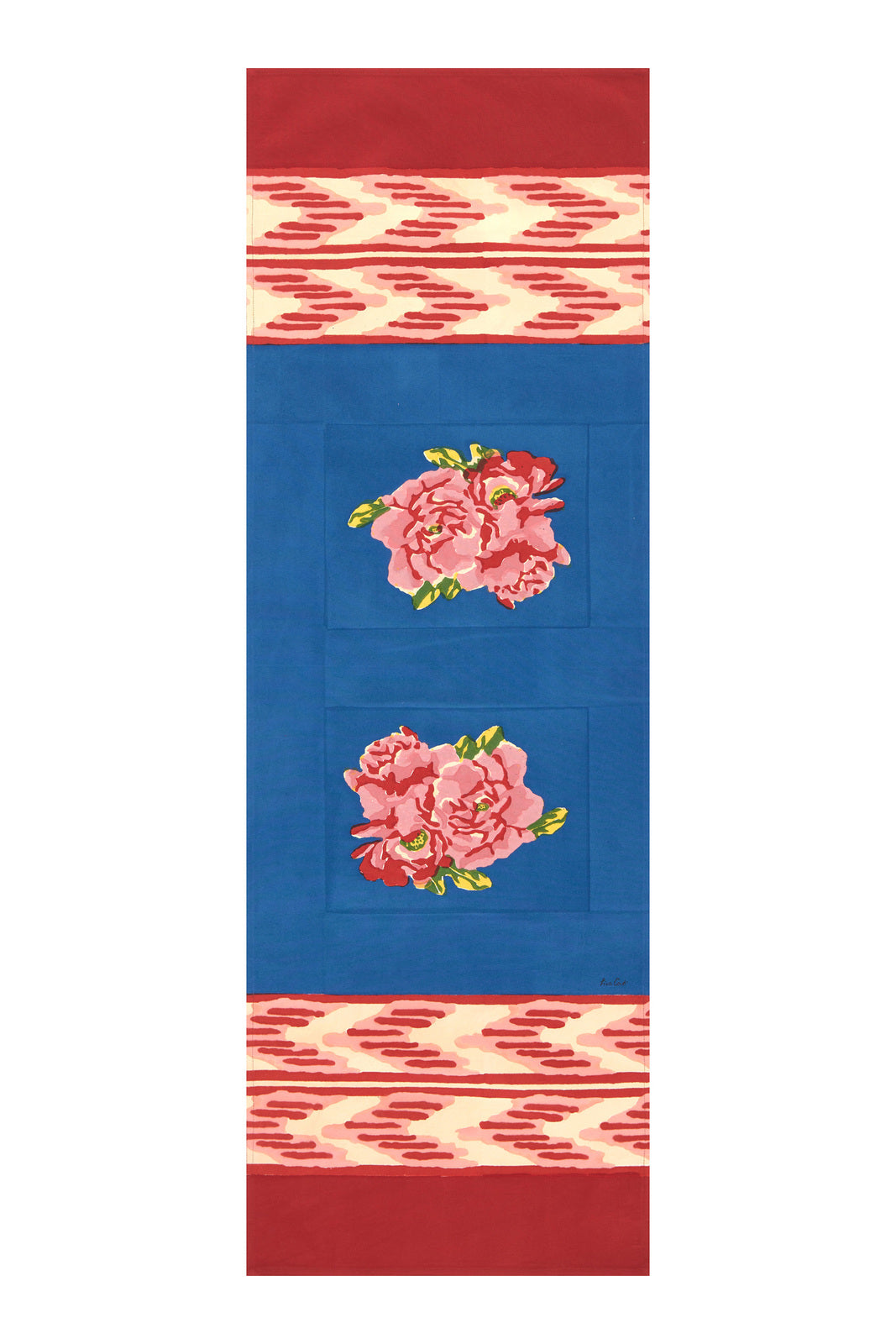 Nina Rose Blue Cotton Runner