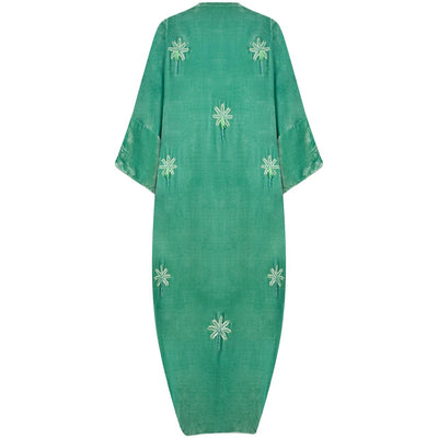 Sea Green Velvet Kimono