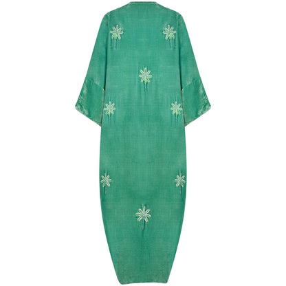 Sea Green Velvet Kimono