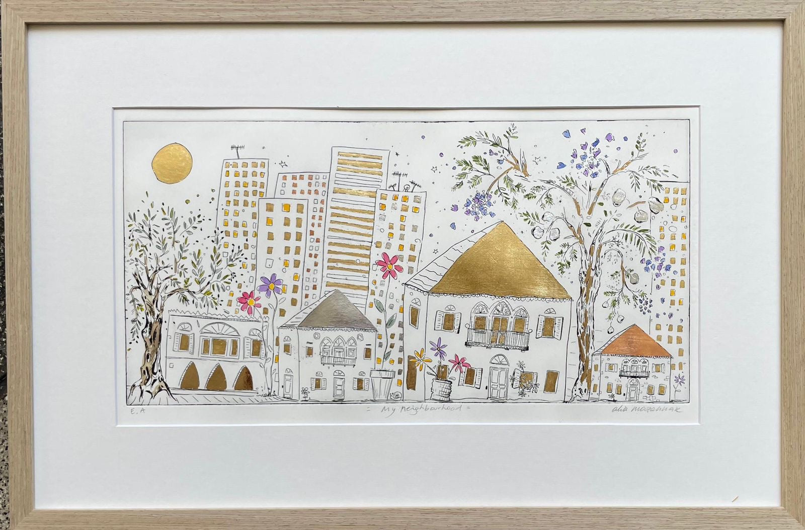 "My Neighborhood" Etching