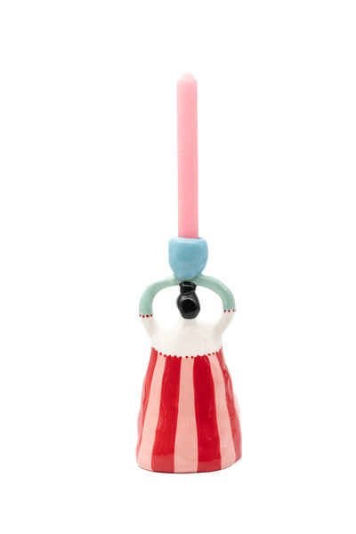 Claudia Red Candle Holder