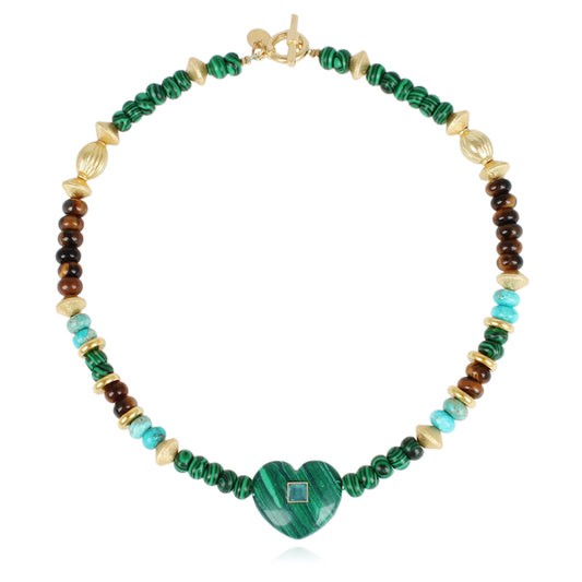 Necklace Jessy - Malachite