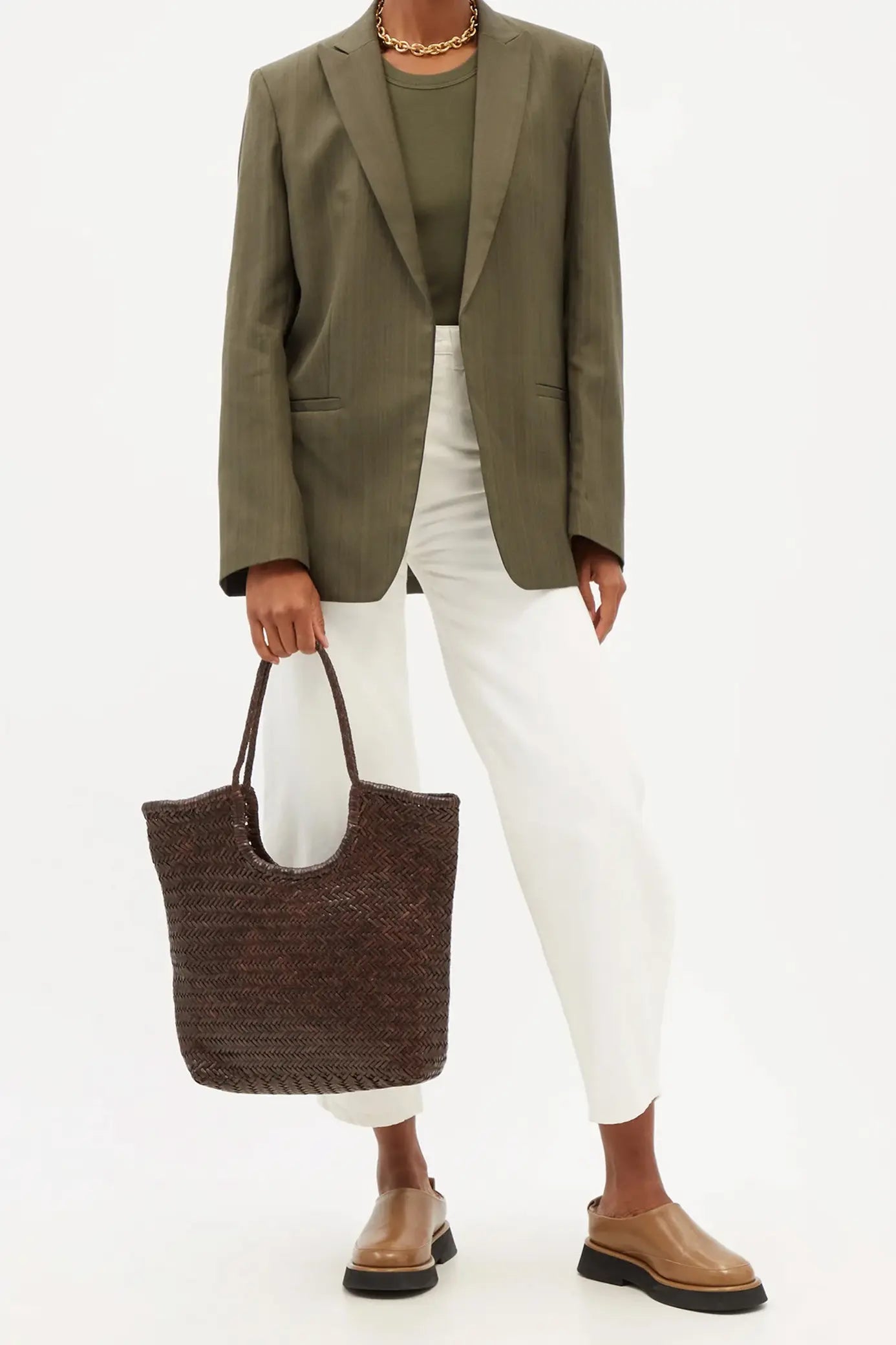 NS Diagonal Triple Jump Bag - Dark Brown