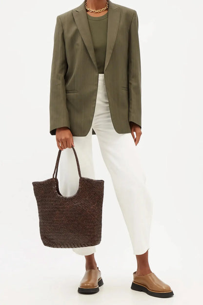 NS Diagonal Triple Jump Bag - Dark Brown