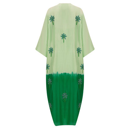 Mint Green Dark Ombre Kimono