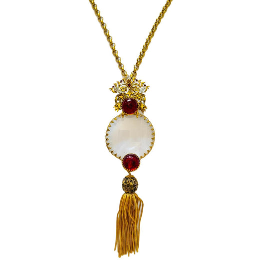 Ornella Magnifying Lens Necklace - Tassel