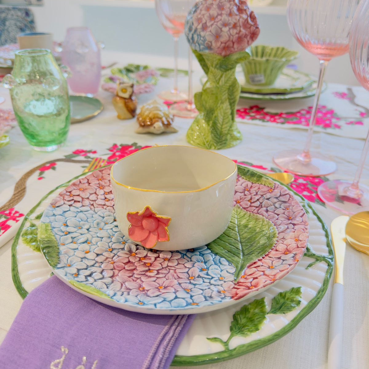 Ceramic Bowl One Big Flower