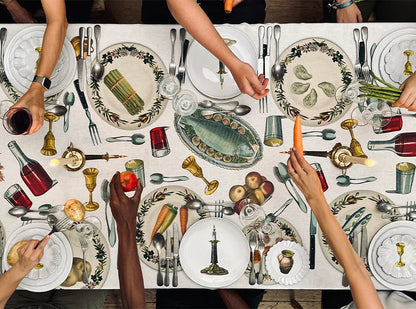 S&B x John Derian The Feast Linen Tablecloth