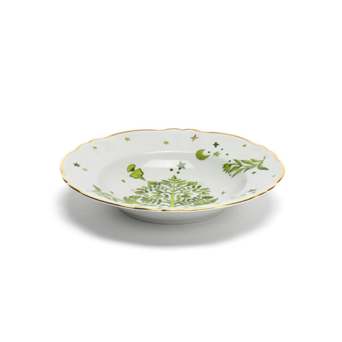 Bitossi Home Soup Porcelain Plate - Green