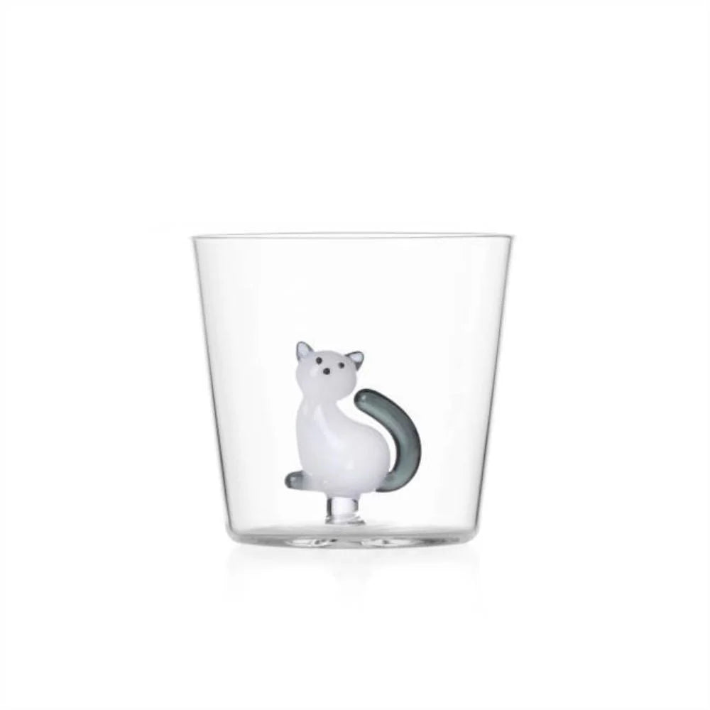 Ichendorf Botanica Glass Tumbler Tabby Cat