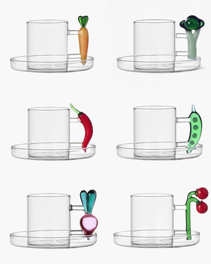 Ichendorf Glass Coffee Cup Vegetables