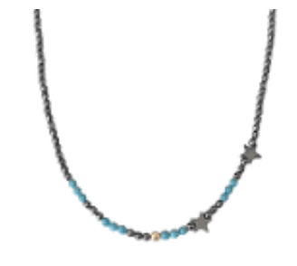 LRJC Turquoise with Hematite Stars Necklace