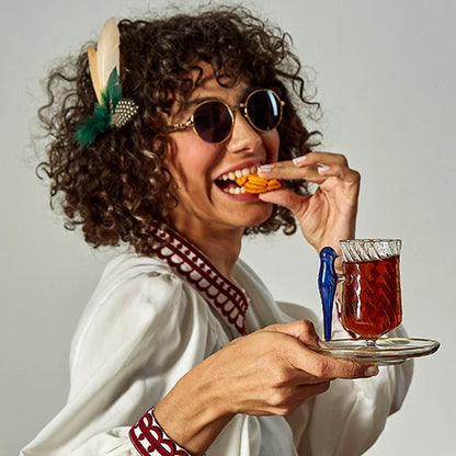 Sugibi Pigeon Teaglass - Royal Blue