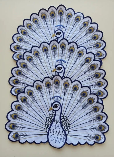 Peacock Shaped Placemat - Set of 6