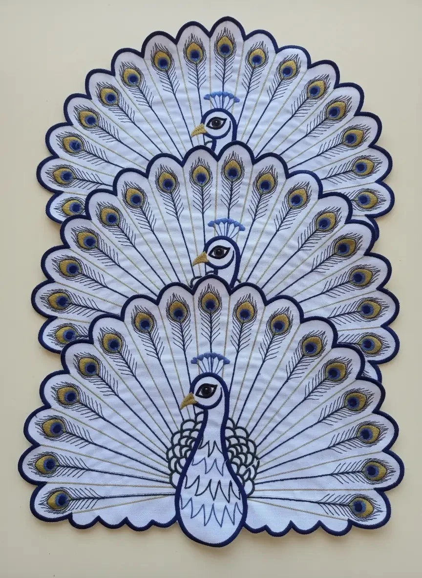 Peacock Shaped Placemat - Set of 6