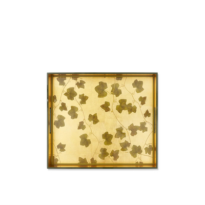 Gold Leaf The Ivy Rectangular Lacquered Tray