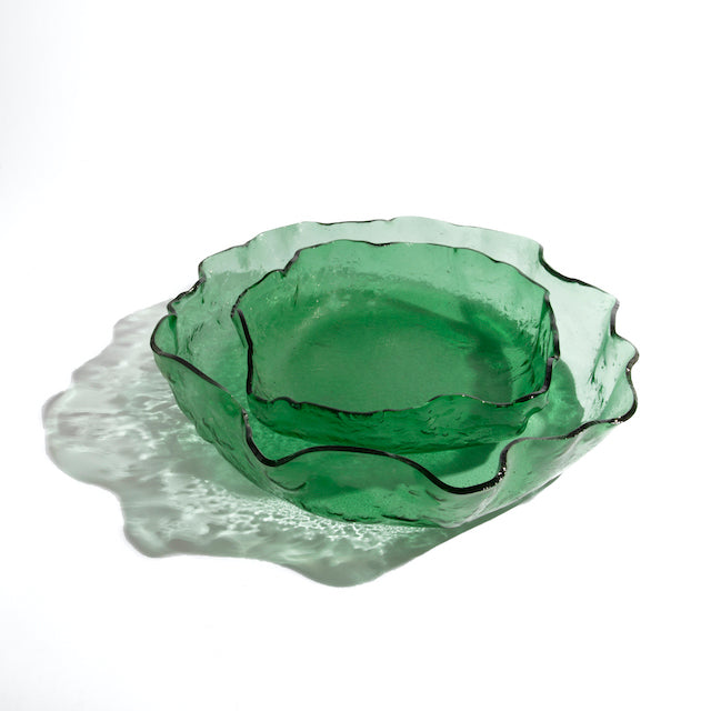 Jelly Glass Round Platter - Green