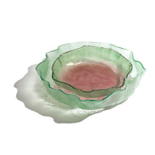 Load image into Gallery viewer, Jelly Glass Round Platter - Green Pink
