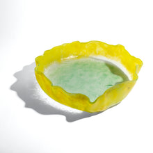 Load image into Gallery viewer, Jelly Glass Round Platter - Yellow Green
