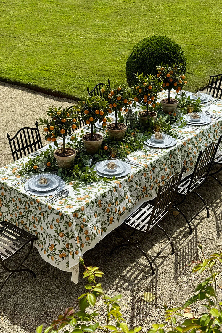 S&B x John Derian l'Orangerie Linen Tablecloth