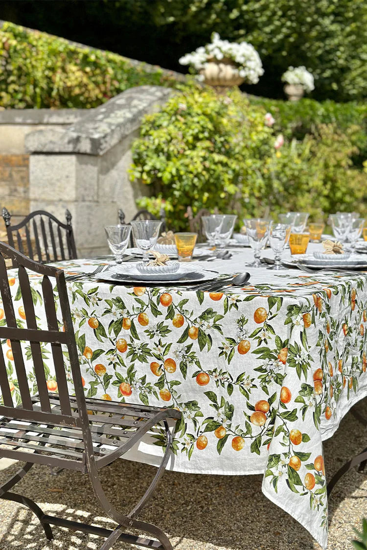 S&B x John Derian l'Orangerie Linen Tablecloth
