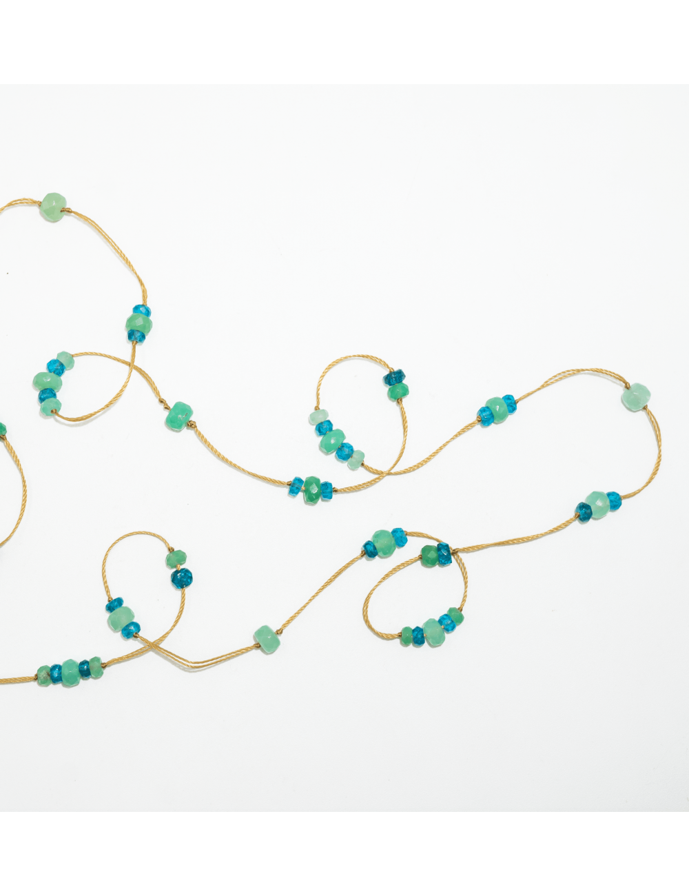 Laly Duo Chrysoprase Apatite Necklace