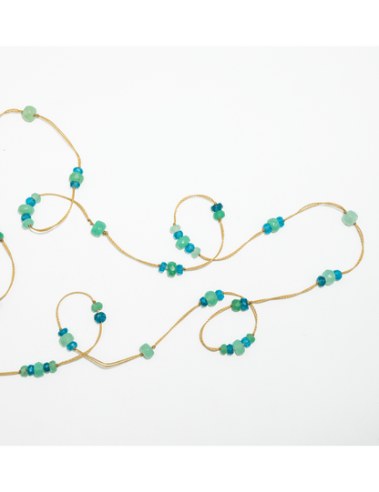 Laly Duo Chrysoprase Apatite Necklace