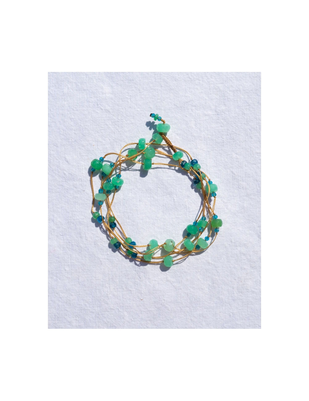 Laly Duo Chrysoprase Apatite Necklace