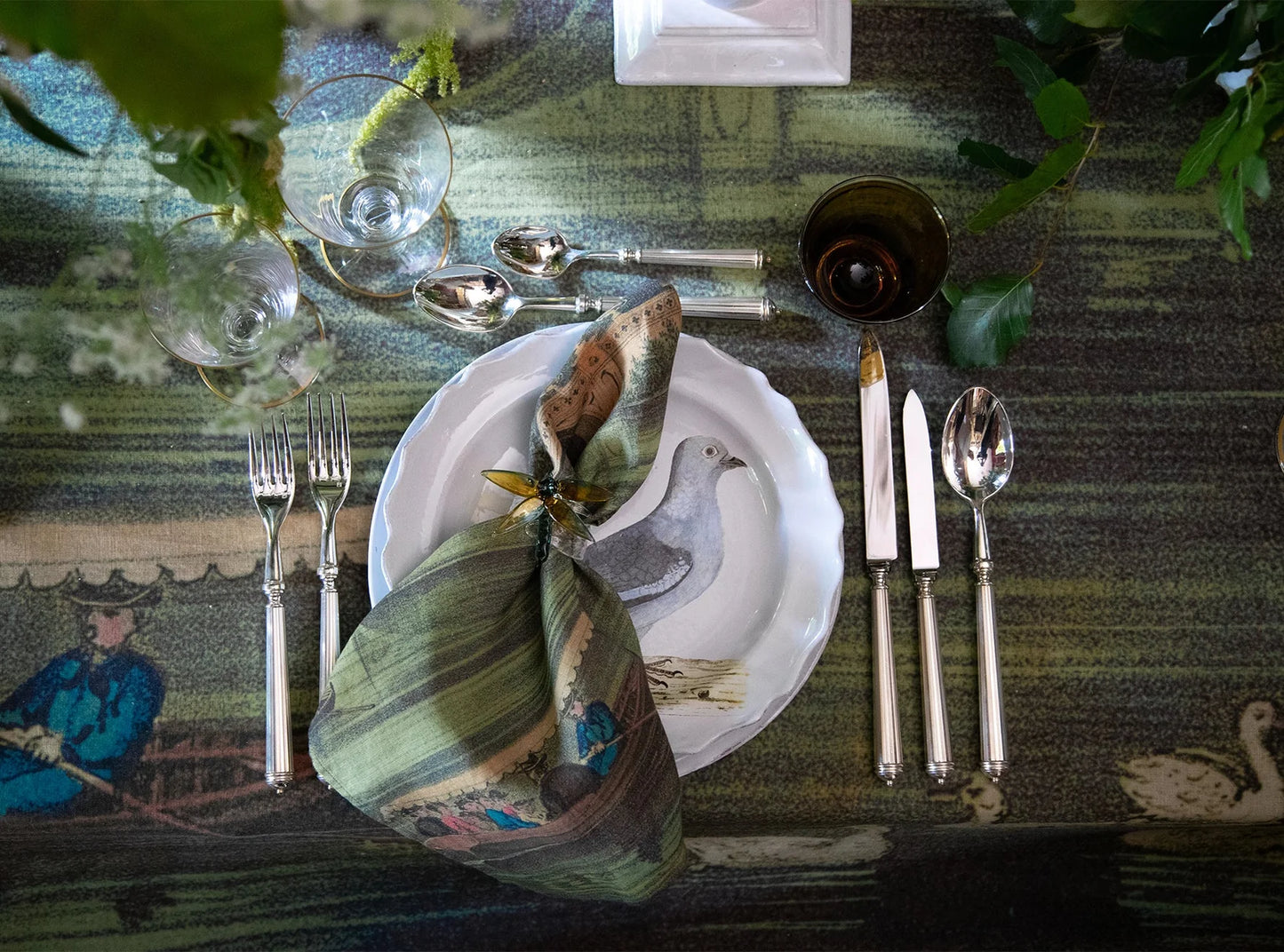 S&B x John Derian Central Park Linen Tablecloth