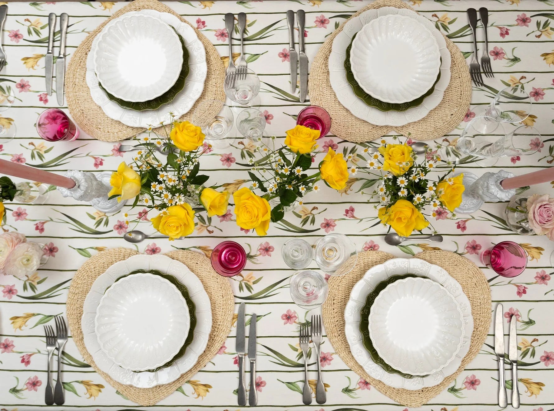 Gladioli Linen Tablecloth