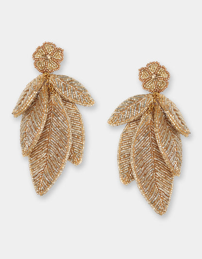 Leaf Earrings - Gold