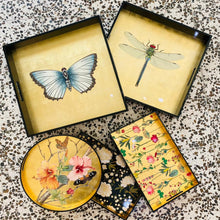 Load image into Gallery viewer, Les Ottomans Lacquered Square Tray - Butterfly
